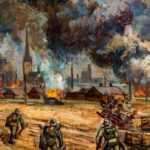 Defence stocks chart rising during geopolitical conflict