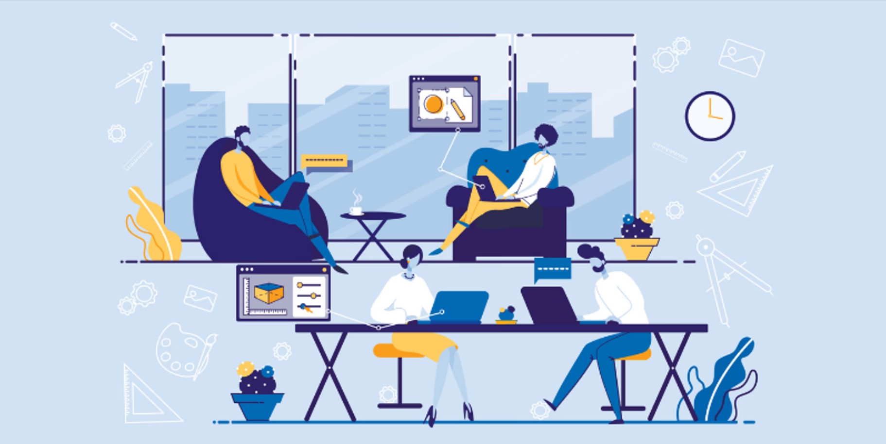 Modern office interior designed using AI technology by Officebanao
