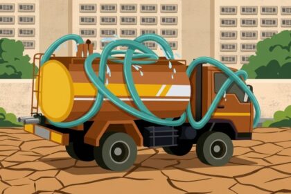 Water tankers lined up in Bengaluru during severe water shortage
