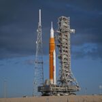 NASA Artemis II SLS rocket at Launch Pad 39B before April Moon mission