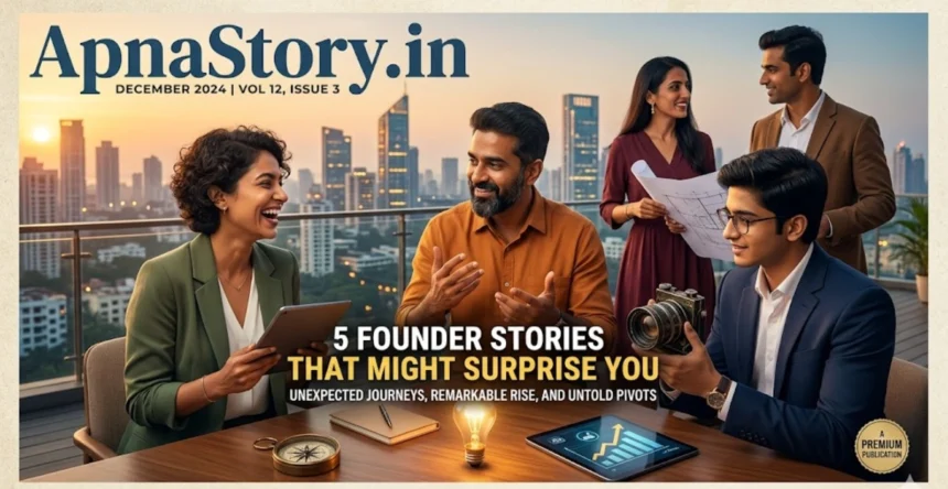 Founder stories of Apple, Microsoft, HP, and Procter & Gamble showcasing startup journeys